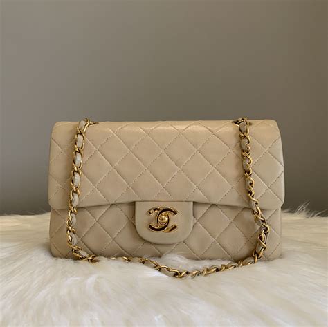 chanel classic flap bag beige small|chanel classic flap small price.